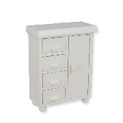 dresser white miniature 1:12