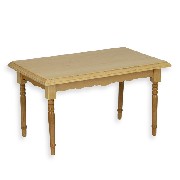 table natural oak miniature furniture 1:12