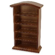 bookcase noyer miniature 1:12