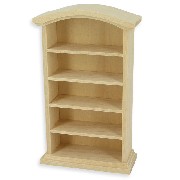 bookcase bare wood miniature 1:12
