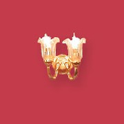 12v wall lamp clip deux tulips miniature 1:12