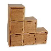 6-drawers teak miniature 1:12