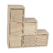 6-drawer ashwood miniature 1:12