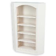 corner bookcase white miniature furniture 1:12