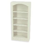 single bookcase white miniature 1:12