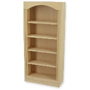 single bookcase barewood miniature 1:12