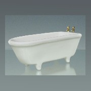 bath tube white miniature 1:12
