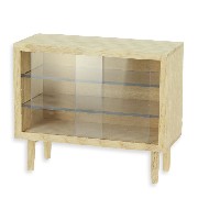double sideboard ashwood/plexi miniature 1:12