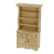 narrow hutch bare wood miniature 1:12