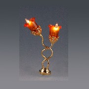12v table lamp orange tulips miniature 1:12