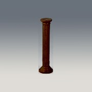 ionic pedestal walnut miniature 1:12