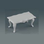 coffee table white miniature 1:12