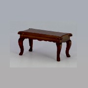 coffee table walnut miniature 1:12