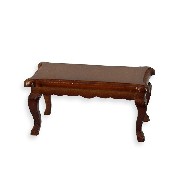 coffee table walnut miniature furniture 1:12