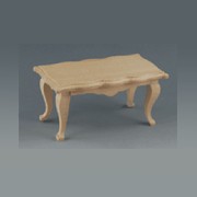 coffee tablebare wood miniature 1:12