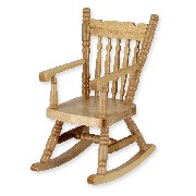 rocking chair natural oak miniature 1:12