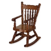 rocking chair walnut miniature 1:12