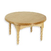 round table natural oak miniature furniture 1:12