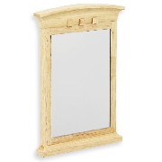 arched mirror bare wood miniature furniture 1:12