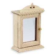 wall cabinet bare wood miniature furniture 1:12