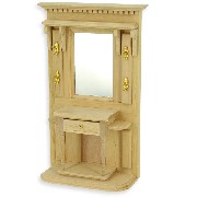 entry furniture bare wood miniature 1:12