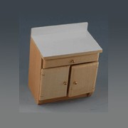kitchen element, natural oak miniature 1:12