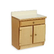 kitchen element, natural oak miniature furniture 1:12