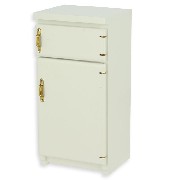kitchen fridge white miniature 1:12