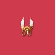 12v wall lamp clip two candles miniature 1:12
