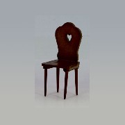 farmer chair walnut miniature 1:12