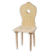 farmer chair barewood miniature furniture 1:12