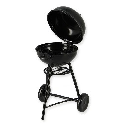 round barbecue black miniature 1:12, Furniture