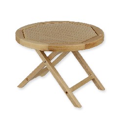 garden table natural oak miniature 1:12