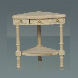 corner table louis xvi bare wood miniature 1:12, Furniture