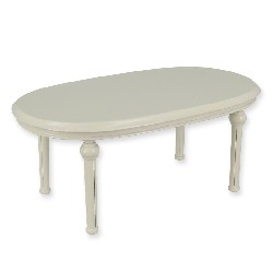 dining table louis xvi ivory miniature 1:12, Furniture