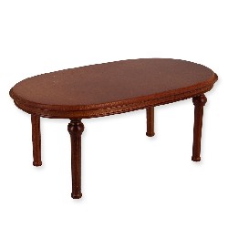 dining table louis xvi cherrywood miniature 1:12, Furniture
