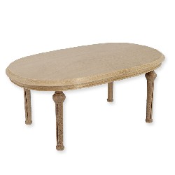 dining table louis xvi bare wood miniature furniture 1:12