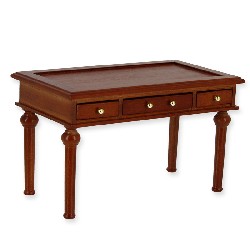 louis xvi desk cherrywood miniature 1:12