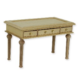 louis xvi desk bare wood miniature 1:12