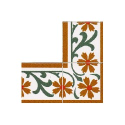 borders for victorian floor tiles miniature 1:12