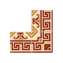 borders for victorian floor tiles miniature 1:12