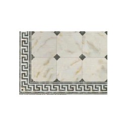 white marble, black cabochons miniature 1:12