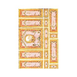 wall decoration green miniature 1:12, Wall