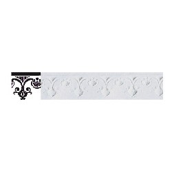 borders 3d white miniature 1:12, Wall