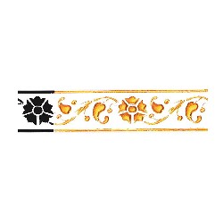 border 3d white-gold miniature 1:12