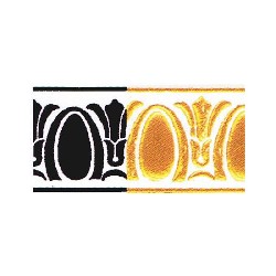 border 3d white-gold miniature 1:12, Wall