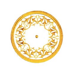 ceiling rosette 3d white-gold miniature 1:12