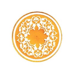 ceiling rosette 3d white-gold miniature 1:12