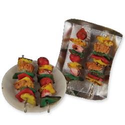 barbecue on plate miniature 1:12, Miniatures