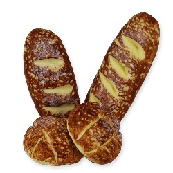 bread x4 mixed miniature 1:12, Miniatures